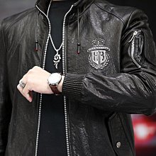 新品 1021 HNAT X2秋冬新款真皮皮衣男立領牛皮夾克韓版商務男裝 可開發票 歷史價格詳細信息
