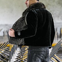 新品 超帥歐美男裝 JM 海寧哈雷機車夾克男士真皮皮衣綿羊皮襯衫領時尚刺綉外套男 可開發票 歷史價格詳細信息