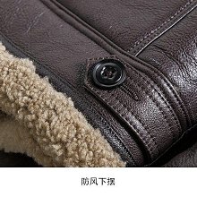 海寧男士皮衣生態真皮皮衣夾克翻領加絨中年綿羊皮中老年商務休閑外套A88513 歷史價格詳細信息