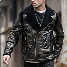 新品 超帥歐美男裝 JM 原生態皮毛一體皮草大衣男士羊毛外套燙印刺綉工藝重工機能潮設計 可開發票 歷史價格詳細信息