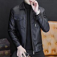 皮衣男秋冬PU皮夾克男士修身韓版潮流青年機車休閑外套時尚男裝-毛毛男裝 歷史價格詳細信息