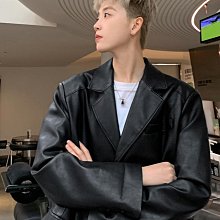 美式皮夾克外套男春秋季西裝oversize國潮機車風棕色復古皮衣 歷史價格詳細信息