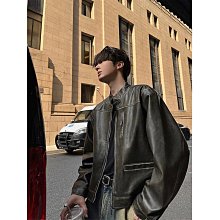 美式復古機車皮衣外套男潮牌飛行員夾克寬松休閑百搭pu皮上衣天天精選 歷史價格詳細信息