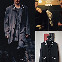 【館藏現貨】yohji yamamoto 山本耀司 23ss 秀款look2 皮領拼接西裝夾克Size:3衣長83 肩寬48 胸圍54 袖長 歷史價格詳細信息