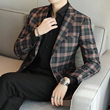 Men’s衣帽間 高質量男性西裝 輕熟風韓版修身男士休閑西服外套 X830斜扣PG9150 30C8 正裝男誘惑 主持人禮服 歷史價格詳細信息