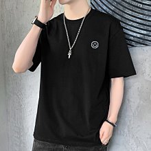 2021夏季新款短袖T恤男潮牌潮流圓領印燙鉆絲光棉粉色半袖T恤青年 歷史價格詳細信息