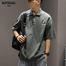 POLO衫  短袖T恤 男翻領 优质面料 寬鬆半袖polo衫 男士休閒有領短袖體恤衫-22號穿搭 歷史價格詳細信息