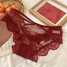 新款純欲三角杯紅色性感蕾絲內衣套裝女大胸顯小聚攏法式文胸 歷史價格詳細信息