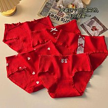 紅色內褲女士純棉本命年龍年可愛卡通印花結婚新年禮物女生三角褲 歷史價格詳細信息