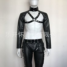 情趣内衣男 性感内衣男 男士情趣裝歐美外貿情趣內衣男士彈性綁帶短款上衣演出服緊身衣6049 歷史價格詳細信息