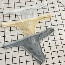 現貨 性感透明超薄男士丁字褲一片式無痕運動健身內褲男冰絲T男款低腰 歷史價格詳細信息