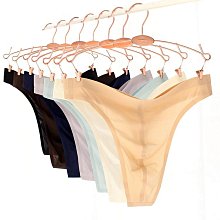 丁字褲 一片無痕冰絲性感內褲百搭性感丁字褲素面丁字褲~流行E線B6060 歷史價格詳細信息