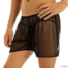 男士運動短褲網眼透明家居褲三分褲低腰性感夏季海邊沙灘褲內置三角內褲運動寬鬆睡褲男休閒短褲阿羅褲大褲衩潮 歷史價格詳細信息