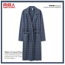 人純棉秋季男士睡衣春秋款長袖長褲男款大尺碼中年全棉家居服套裝 歷史價格詳細信息