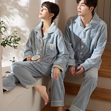 加厚情侶睡衣女冬款夾層長袖新款空氣棉大碼男士家居服春秋季 歷史價格詳細信息