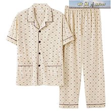 男士睡衣夏季純棉薄款圓領短袖青少年寬鬆休閒簡約條紋短褲家居服 歷史價格詳細信息