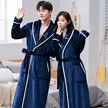 新款秋冬法蘭絨拼接睡袍女情侶家居服睡衣浴袍男加厚長款晨袍 歷史價格詳細信息