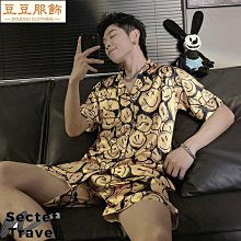 夏季睡衣男士加肥加大尺碼短袖套裝棉質胖子大號小外套家居服寬鬆薄款8.30 歷史價格詳細信息