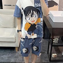 圓領睡衣男士夏季棉綢短袖長褲男款加大碼可外穿家居服中老年人-豆豆服飾 歷史價格詳細信息