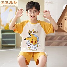兒童短袖短褲家居服套裝 北歐華夫格嬰兒童裝 寶寶睡衣空調服-豆豆服飾 歷史價格詳細信息
