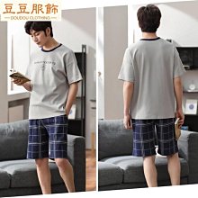 男士睡衣夏季純棉短袖休閒夏天薄款全棉家居服學生套裝圓領2024年滿599免運 歷史價格詳細信息