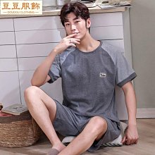 睡衣 棉質睡衣男薄款夏季短袖夏天青年中年開衫男士睡衣家居服套裝 歷史價格詳細信息