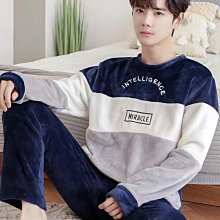 睡衣男士冬季珊瑚絨長袖卡通學生家居服加絨加厚法蘭絨兩件【超齡男裝】 價格比較,價格查詢,歷史價格詳細信息