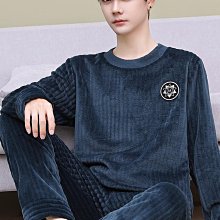 新款睡衣男秋冬季珊瑚絨男士加厚加絨三層夾棉保暖青年家居服套裝 歷史價格詳細信息