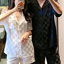 夏天情侶睡衣女夏季冰絲短袖涼感高級感網紅風可外穿男家居服套裝 歷史價格詳細信息