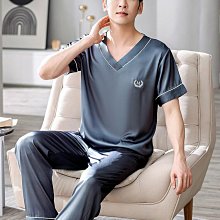 浪莎冰絲睡衣男士春秋款長袖2024年新款夏季短袖男款薄款家【超齡男裝】 歷史價格詳細信息