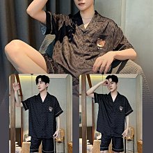 睡衣 2024年新款男士睡衣夏天薄款短袖長褲中老年加肥加大碼棉質家居服 歷史價格詳細信息