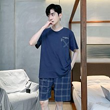 睡衣 棉質睡衣男薄款夏季短袖夏天青年中年開衫男士睡衣家居服套裝 歷史價格詳細信息