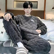 冬季男士睡衣珊瑚絨加肥大尺碼200斤加厚睡袍男寬鬆卡通連帽家居服3 歷史價格詳細信息