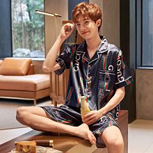 冰絲 情侶睡衣 兩件套 男士睡衣女 夏季 新款 高級感 短袖短褲套裝 男士 可外穿 家居服 歷史價格詳細信息