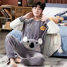 家居服套裝 秋冬睡衣 珊瑚絨睡衣 可外穿  男士冬季睡衣男套裝加厚刷毛法蘭絨可外穿卡通男冬天家居服 歷史價格詳細信息