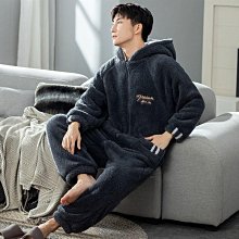 加厚保暖睡衣 大尺碼法蘭絨睡衣男 男士秋冬季睡衣珊瑚絨加厚刷毛大尺碼休閒冬法蘭絨家居服套裝 歷史價格詳細信息