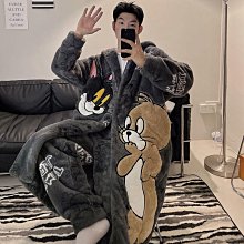 睡袍男冬季加厚長款法蘭絨男士睡袍秋冬珊瑚絨酒店浴袍加絨睡衣 歷史價格詳細信息