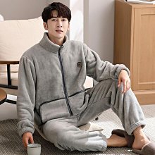加厚保暖睡衣 大尺碼法蘭絨睡衣男 男士秋冬季睡衣珊瑚絨加厚刷毛大尺碼休閒冬法蘭絨家居服套裝 歷史價格詳細信息