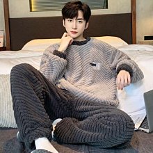 秋冬新款珊瑚絨男款家居服法蘭絨大碼睡衣套裝男 歷史價格詳細信息