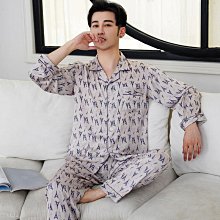 家居服男睡衣男冰絲男士睡衣長袖100%純棉高檔睡衣男夏季短袖薄款中年男長褲翻領可外穿家居套裝-正正男裝 歷史價格詳細信息
