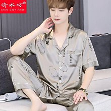 冰絲睡衣男夏短袖薄款仿真絲男士休閒大尺碼青年中年家居服套裝夏天 男生睡衣 居家服 休閒套裝 睡衣套裝 涼感睡衣滿599免運 歷史價格詳細信息