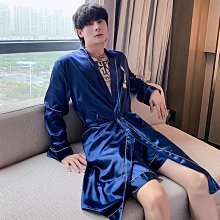 【免運】男浴袍睡衣 保暖睡衣男 長袖睡衣 法蘭絨睡衣男 珊瑚絨睡衣男士睡袍家居服秋冬款長款小外套套裝刷毛加厚法蘭絨浴袍 歷史價格詳細信息