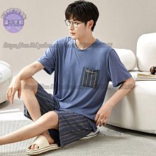 日韓服飾=睡衣男夏季新款卡通薄款短袖短褲男士夏天可外穿家居服套裝=家居套裝睡衣睡褲 歷史價格詳細信息