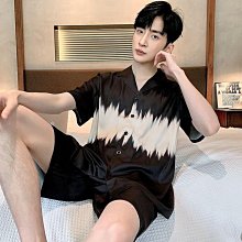 夏季睡衣男 ins短袖睡衣 薄款睡衣男 可外穿家居服 【D416】睡衣男夏季冰絲薄款短袖短褲套裝絲綢男士大尺碼寬鬆休閒夏滿599免運 歷史價格詳細信息