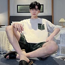 夏季短袖睡衣 家居服套裝 休閒睡衣男 冰絲睡衣男  【可穿85-280斤】睡衣男夏天短袖薄款加肥加大尺碼冰絲【滿599免運】 歷史價格詳細信息