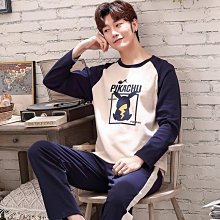 春秋純棉長袖薄款男士睡衣 青少年秋冬季男生可外穿家居服套裝滿599免運 歷史價格詳細信息