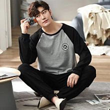 睡衣男春秋長袖睡衣套裝秋冬男士青年薄款寬鬆休閒家居服棉韓版 歷史價格詳細信息