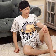 睡衣男夏短袖短褲套裝薄款男士睡衣春冰絲絲綢家居服套裝韓版大碼 歷史價格詳細信息