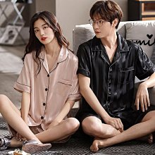 夏天情侶睡衣女夏季冰絲短袖涼感高級感網紅風可外穿男家居服套裝 價格比較,價格查詢,歷史價格詳細信息