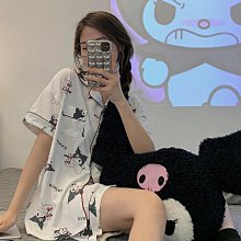 女童可愛睡衣夏款冰絲短袖寶寶時髦洋氣空調服公主風家居服套-豆豆服飾 歷史價格詳細信息